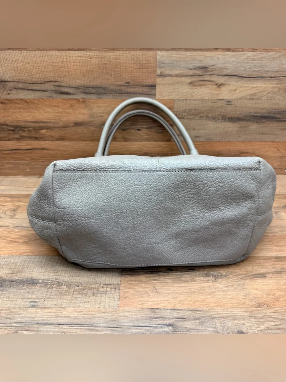 Kate Spade white leather handbag satchel gray  Leather Tote Bag